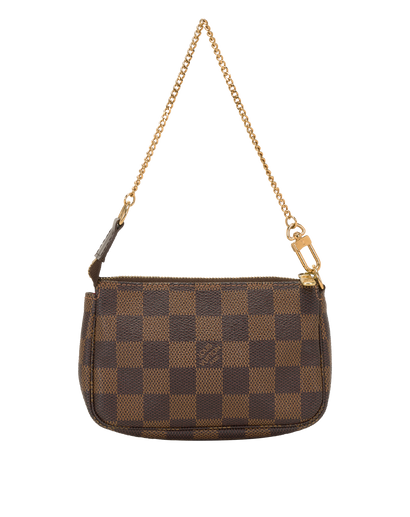 Mini Pochette Accessoires, &pound;495, Handbags, Brown, Canvas, Front view